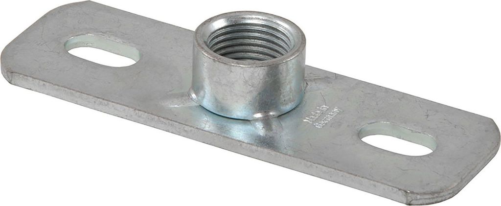 10 Stück - Grundplatte Größe 120x40x4mm R3/4" widerstandsgeschweißt verzinkt : 3/4 Zoll : 120x40x4 mm Gewinde: 3/4 Zoll Größe: 120x40x4 mm