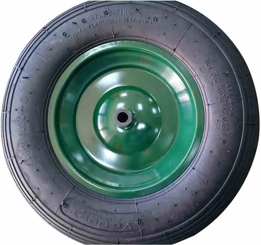 Roue de secours LIMEX verte sans axe 377637 pour brouette de jardin