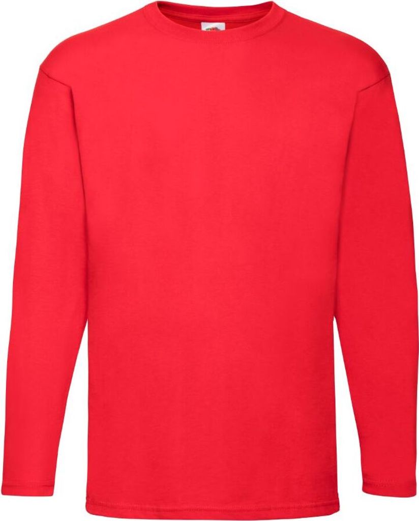 T-Shirt lange Ärmel Wertgewicht Long Ärmel T - Rot, S