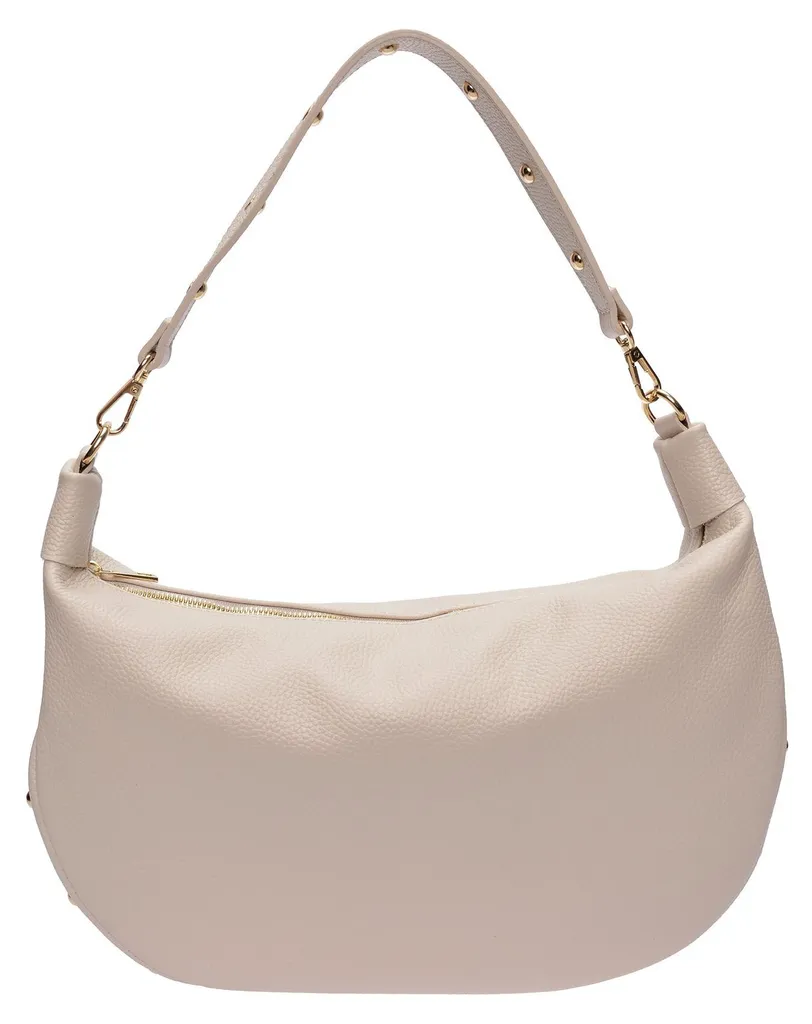 Sac rigide beige Isabella Rhea SS26 avec bandoulière ajustable