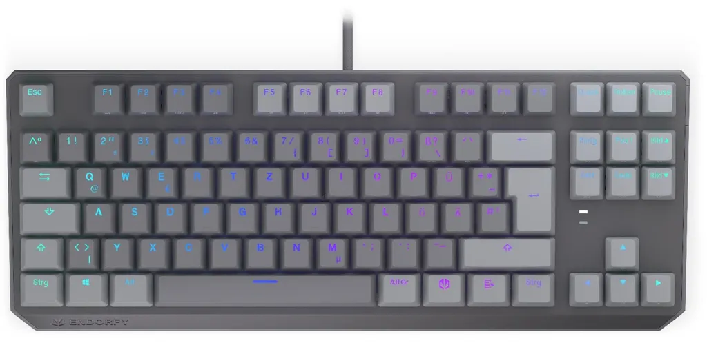 ENDORFY Thock V2 TKL Gris Clavier Mécanique Layout DE avec Switches Rapides