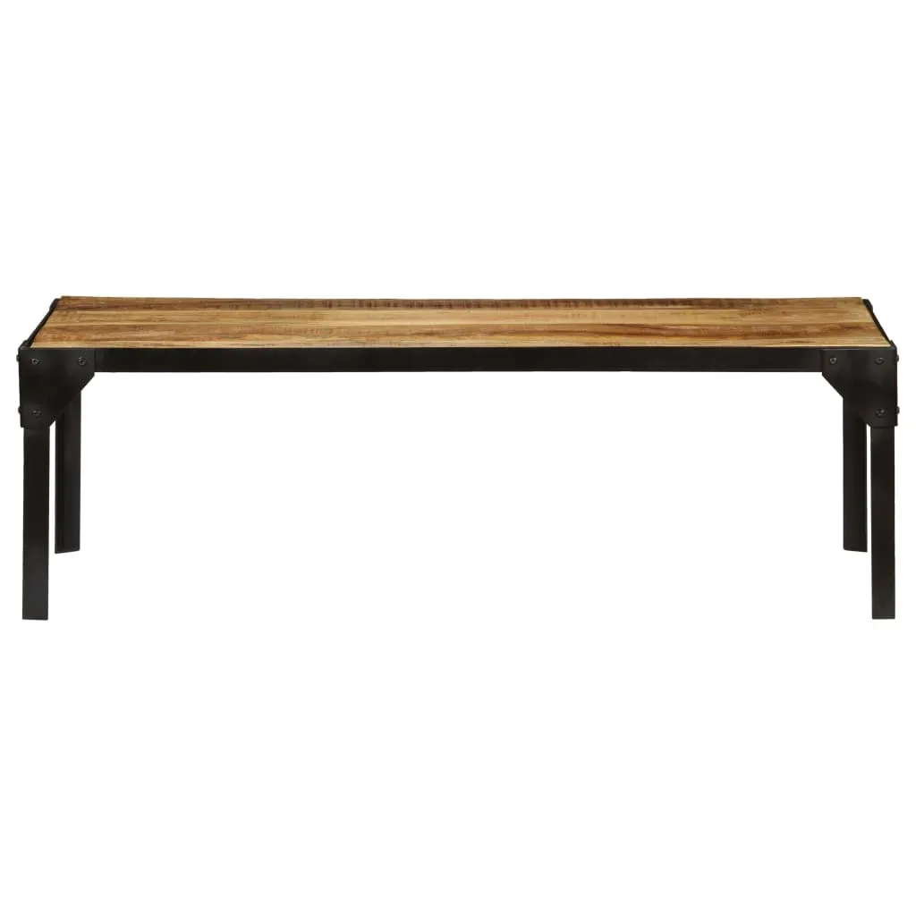 Table basse robuste bois et métal 110 cm : finis les meubles fragiles