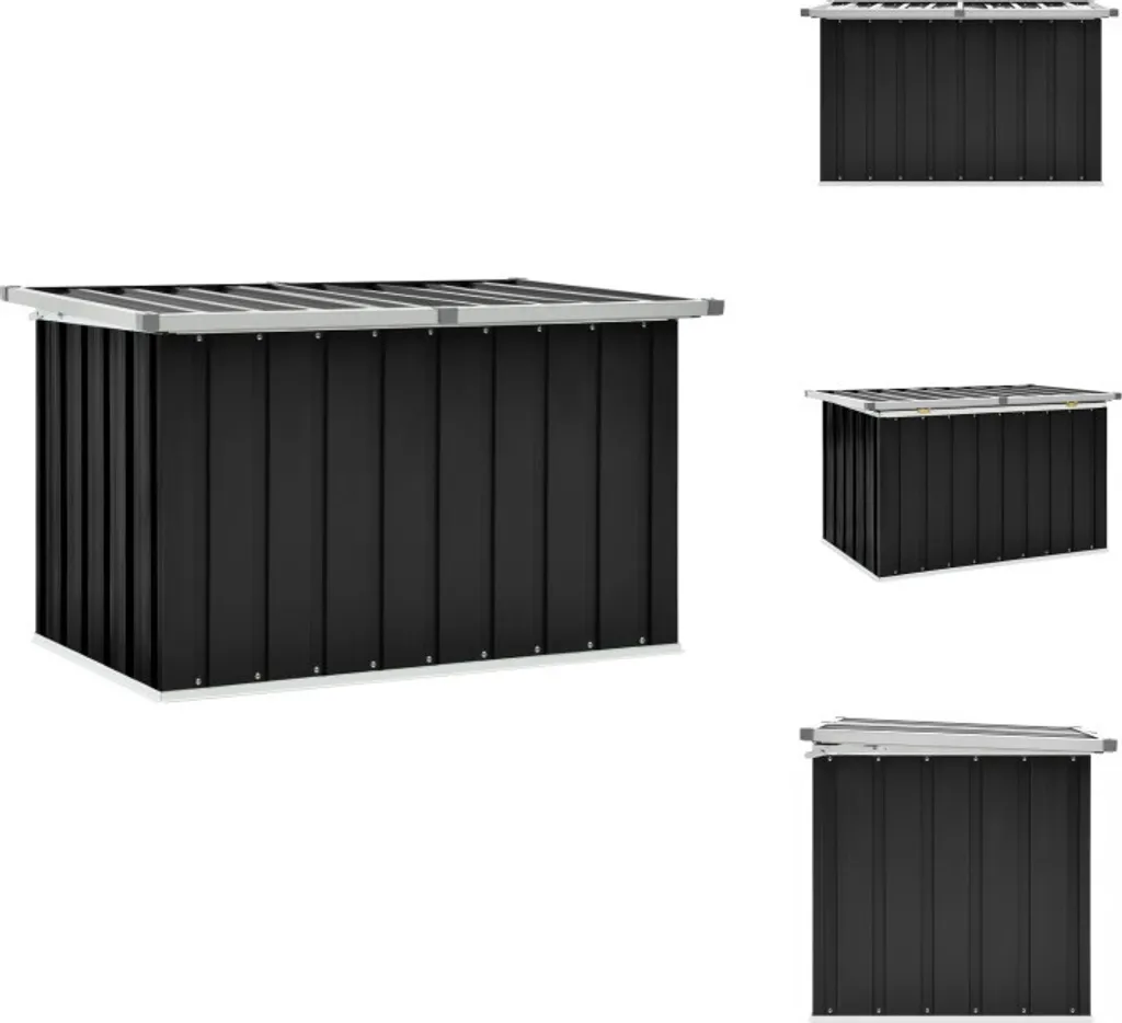 vidaXL Cassetta da giardino antracite 109 x 67 x 65 cm - Cassette da giardino