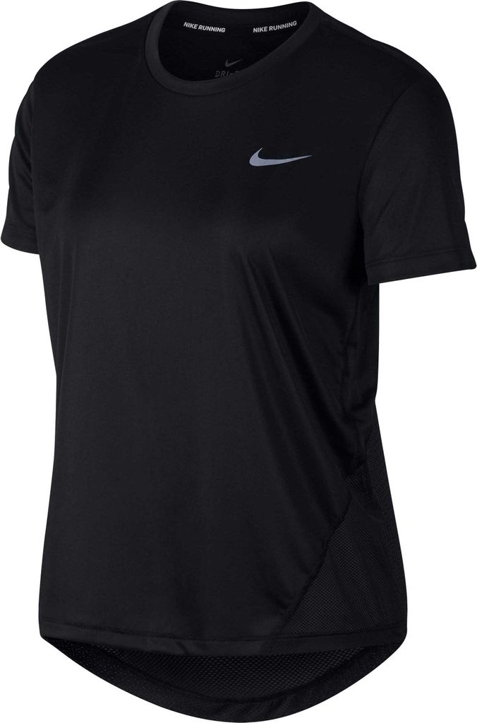 Nike W Nk Miler Top Ss Black/Reflective Silv M
