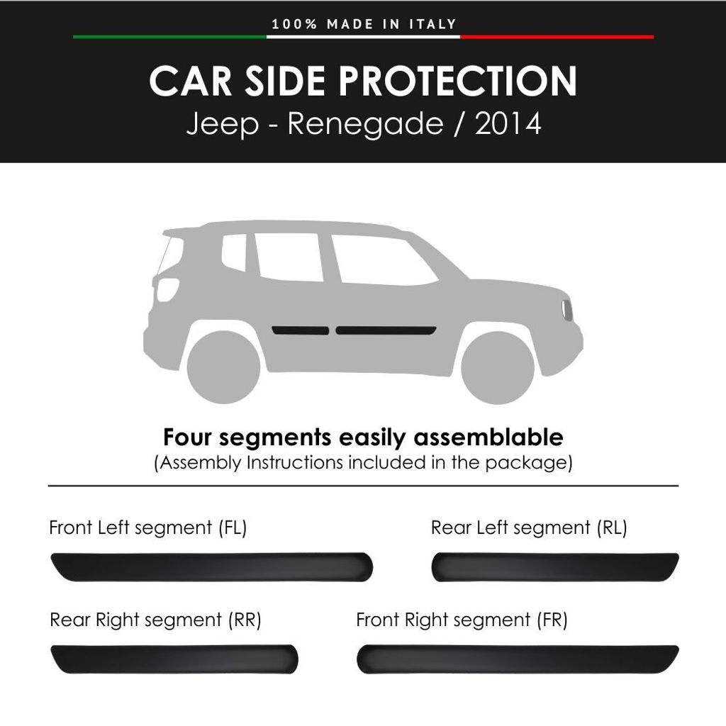 Seitenleisten Stoßfänger für Jeep Renegade 2014 mit Produktbild 