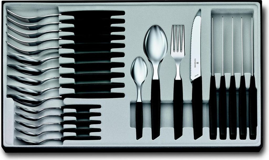 Victorinox Swiss Modern Besteck-Set 24 tlg. Schwarz