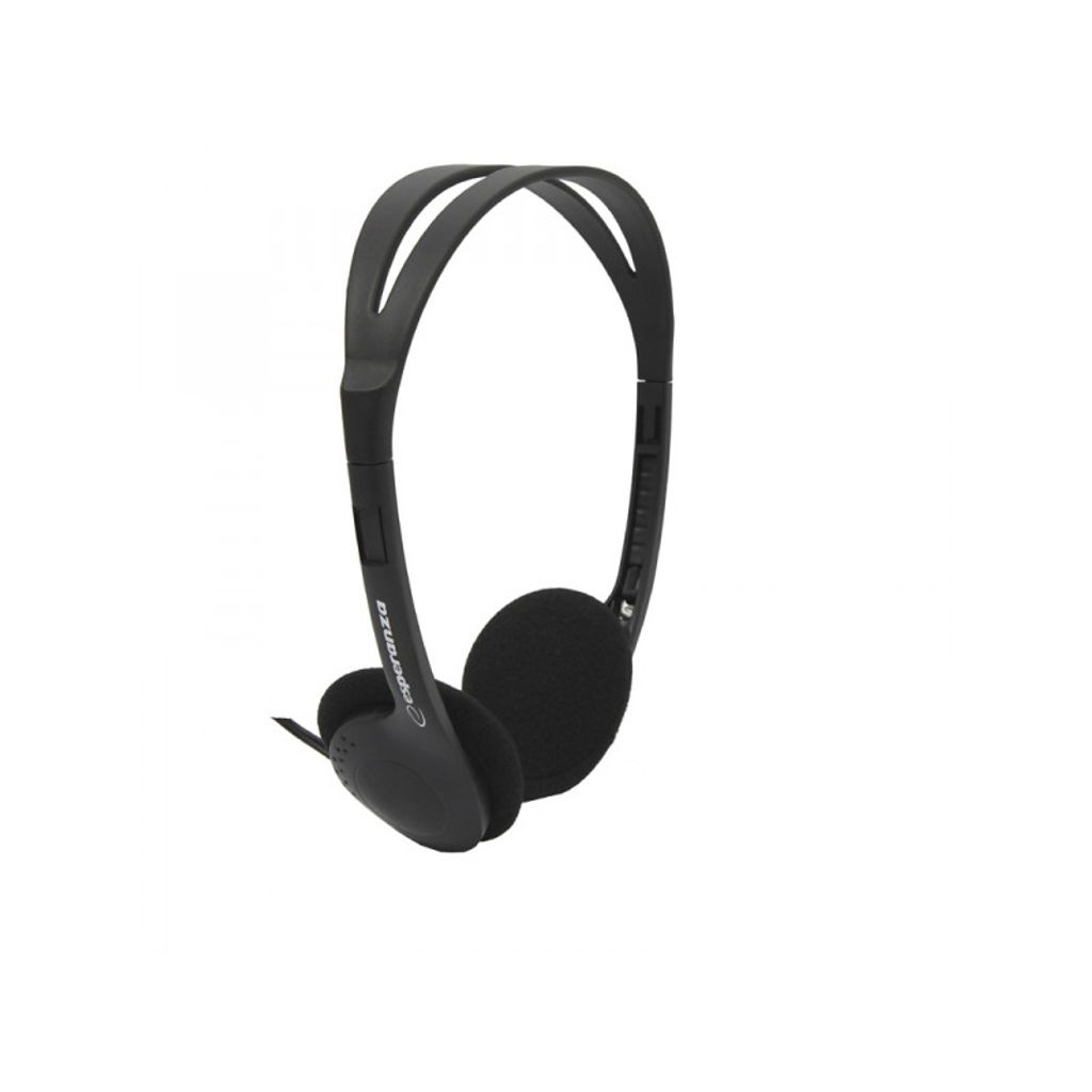 A black pair of Esperanza stereo audio headphones on a white background.