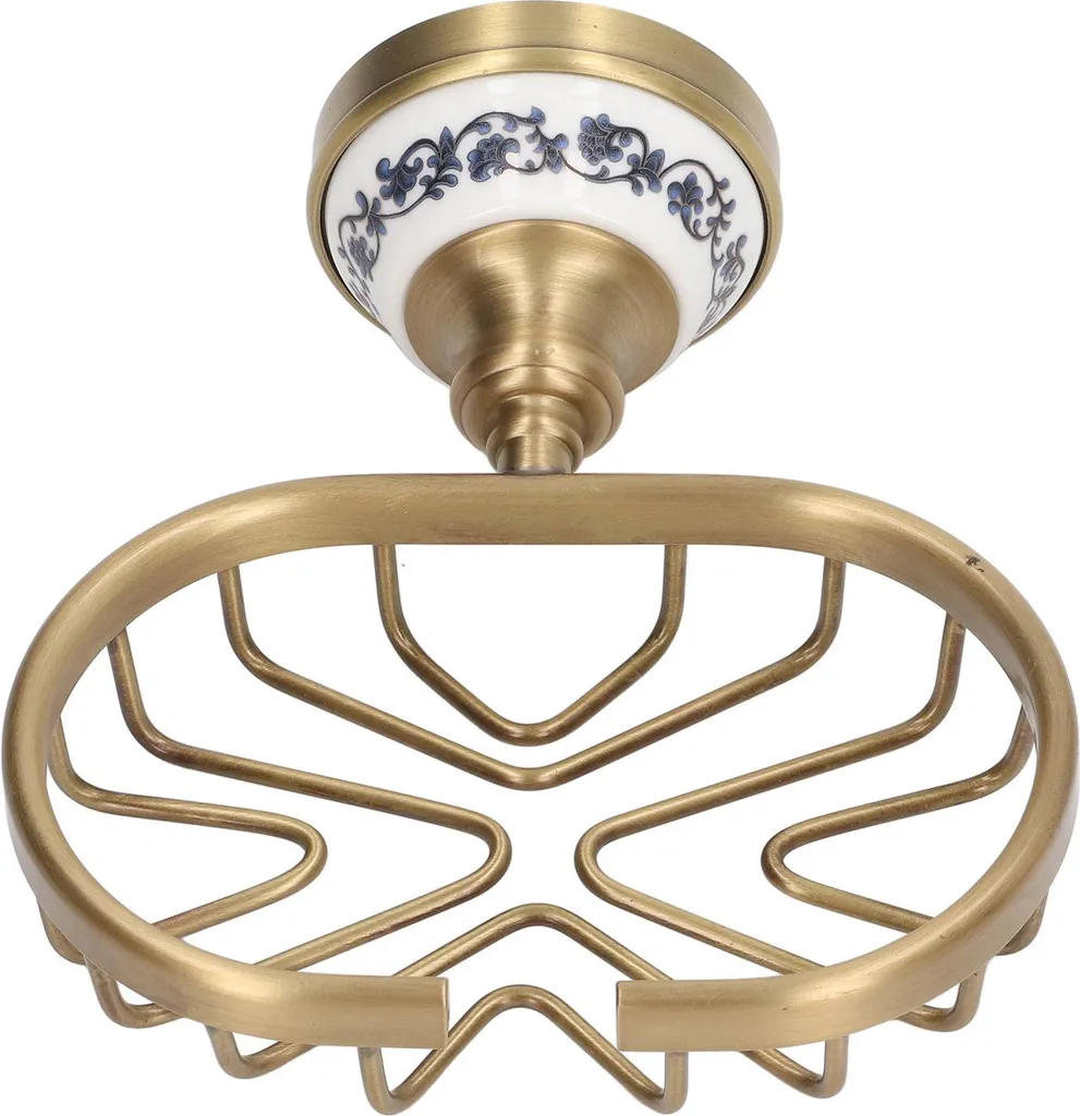 Panier à savon mural vintage bronze - Accessoire salle de bain robuste - 6