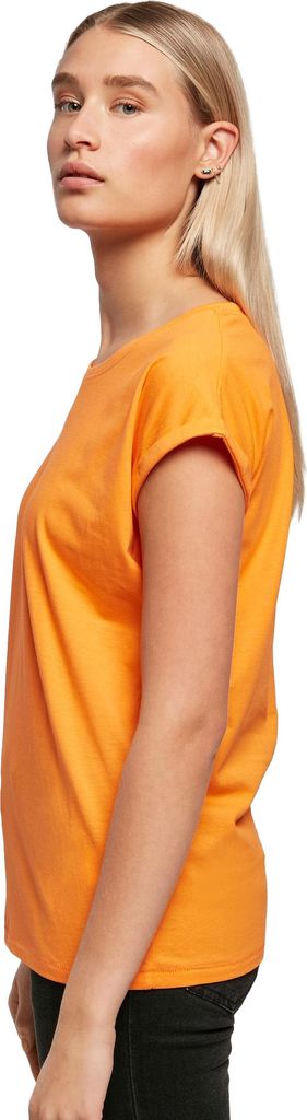 Build Your Brand - T-Shirt Überschnittene Schulter für Damen RW8374 (XXL) (Purpurnacht)