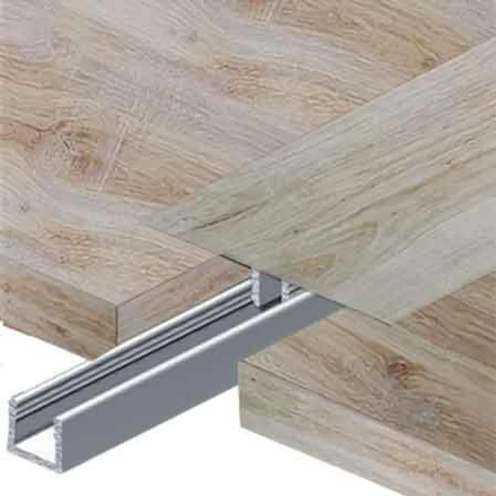 Barre de seuil profilé de raccord couleur noyer pour parquet et sol