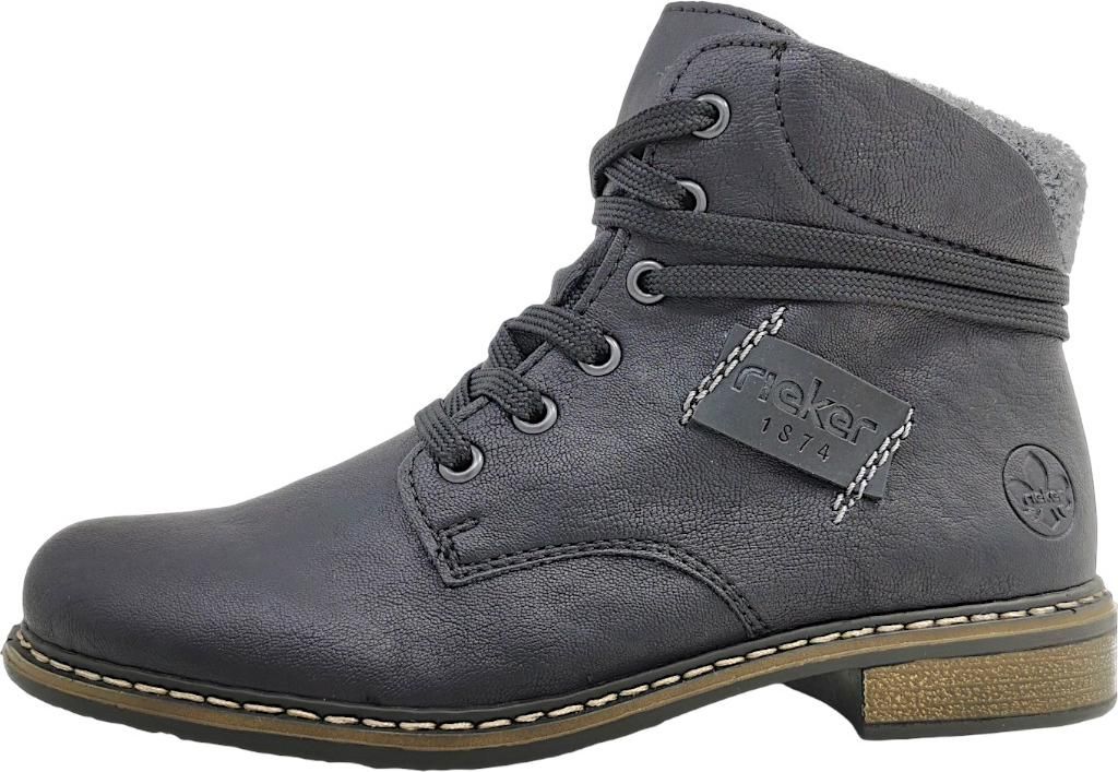 Zapatos de cordones negros para mujer de la marca Rieker, Imagen del producto 