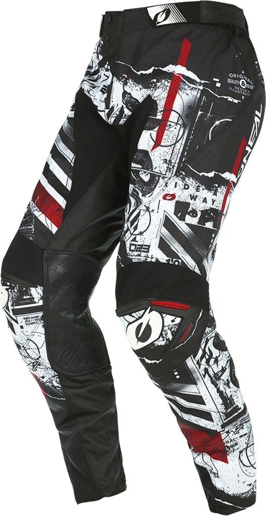 Oneal Mayhem Scarz V.22 Motocross Hose, schwarz/weiß/rot, 28
