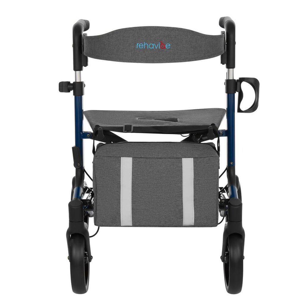 Leichter Aluminium-Rollator mit Softreifen & abnehmbarer Rückenlehne