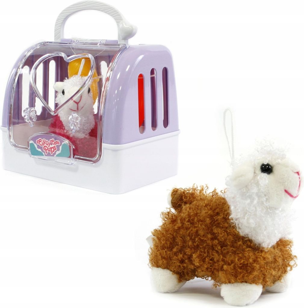 Plüsch Lama Alpaca Schlüsselanhänger mit Koffer - Kuscheltier im Tragebox - Süßes Geschenk Kinder