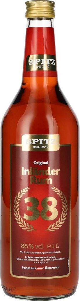 Spitz Inländer Rum 38% Vol. 1 l Produktbild 