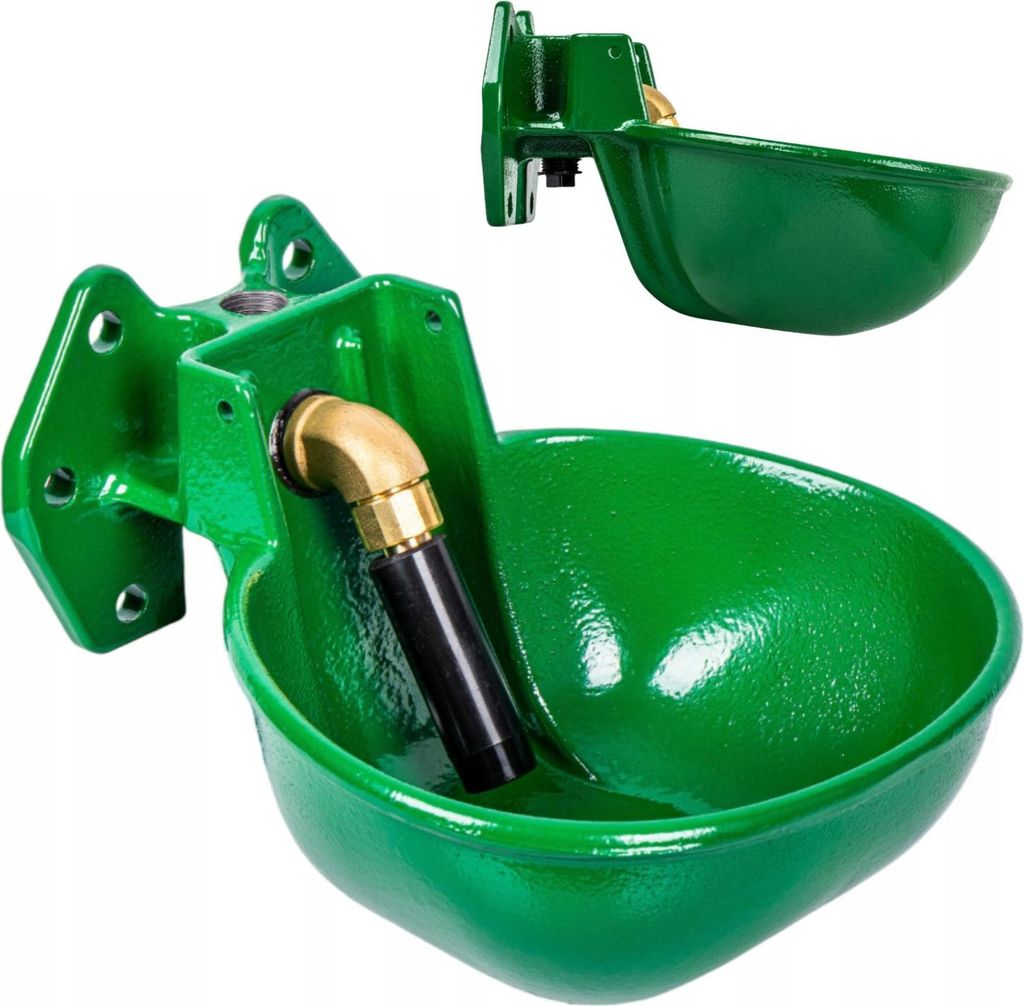 Tränkeschale aus Gusseisen mit Rohrventil für Rinder und Pferde, 100 x 220 mm, 2 l, Farma