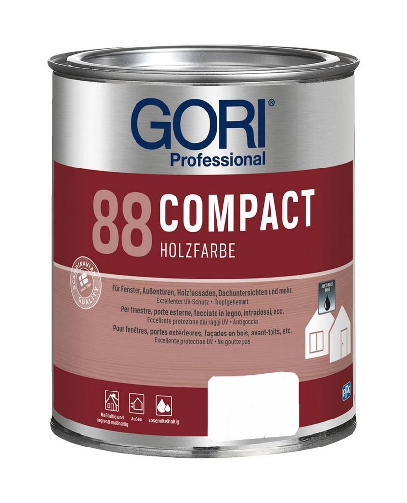 10L Gori 88 Compact Holzfarbe polarweiss Wetterschutzfarbe Produktbild 