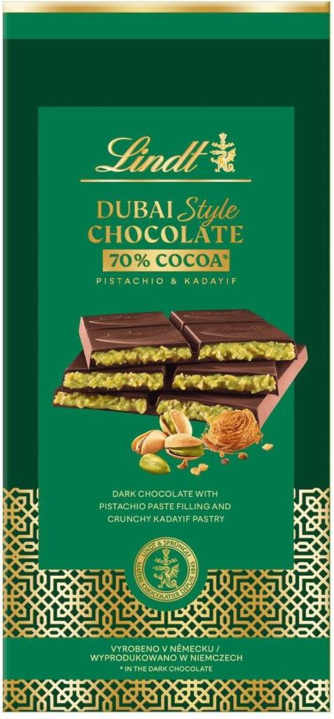 Lindt Dubai Style Chocolate Dark 70% 150g Obrázek produktu 