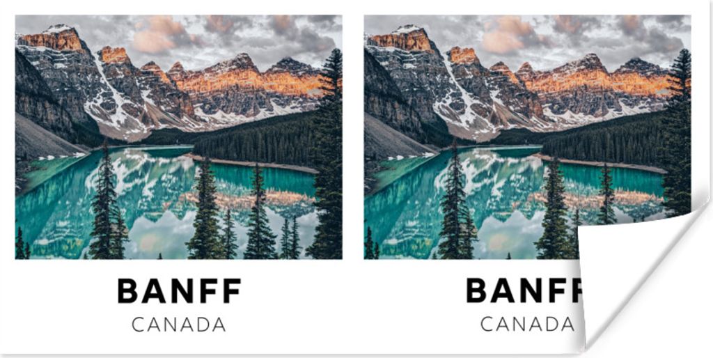 MuchoWow Poster Kanada - Natur - Wasser - Berge 160x80 cm - Foto Poster