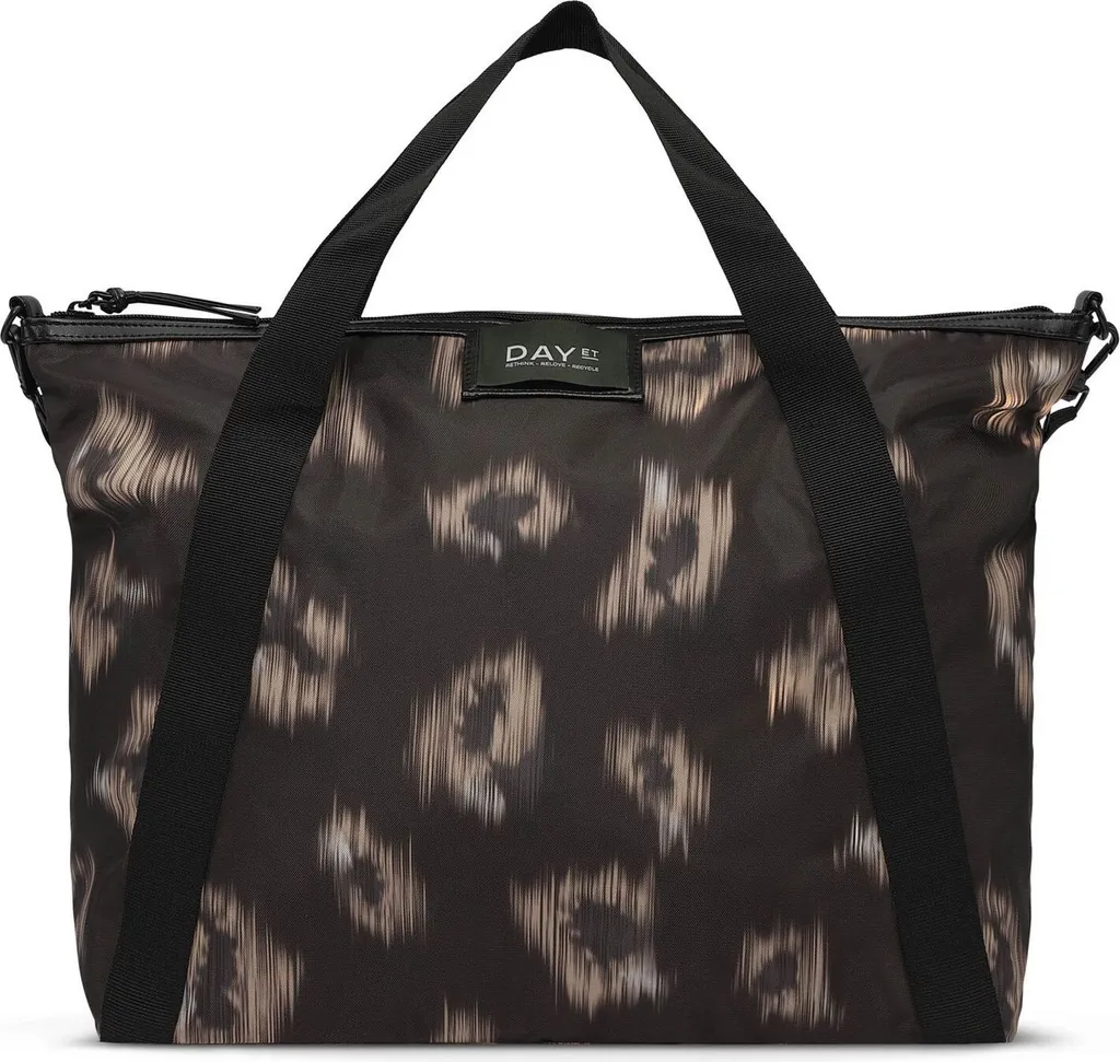 DAY ET Day Gweneth RE-P Ikat Crossbody Bag Sac à Épaule Noir et Beige