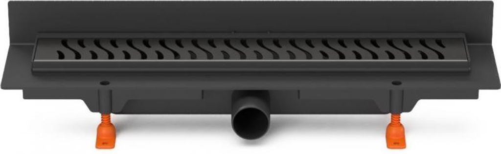 Chud?j Bodenablauf zur Wand, schwarz, 450 mm, seitlich D40, Harmony schwarz CH 450 HC 2