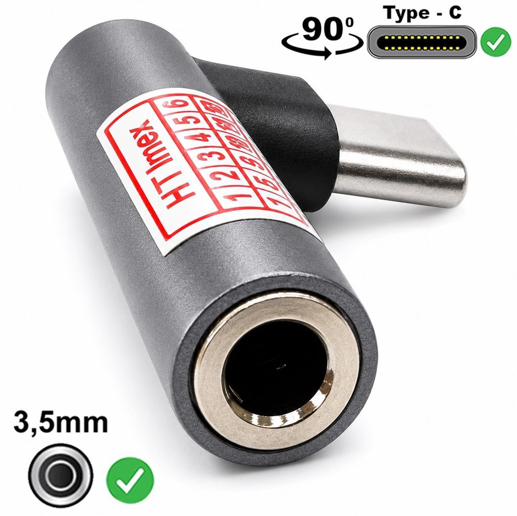 USB Typ-C auf 3,5mm AUX Adapter mit DAC Audio Konverter für OPPO Pad Neo Wi?Fi 6GB/128GB, OPPO Reno14 5G, F 5G