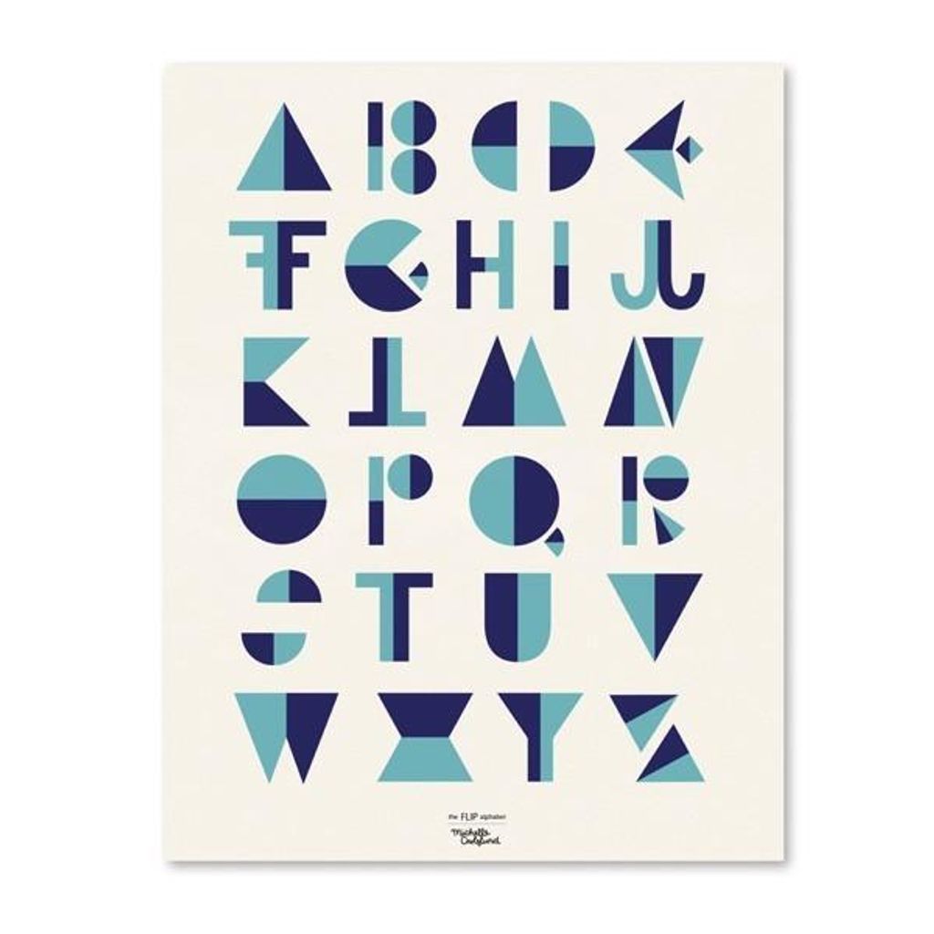 Plakat Alphabet Cubistart - Blau