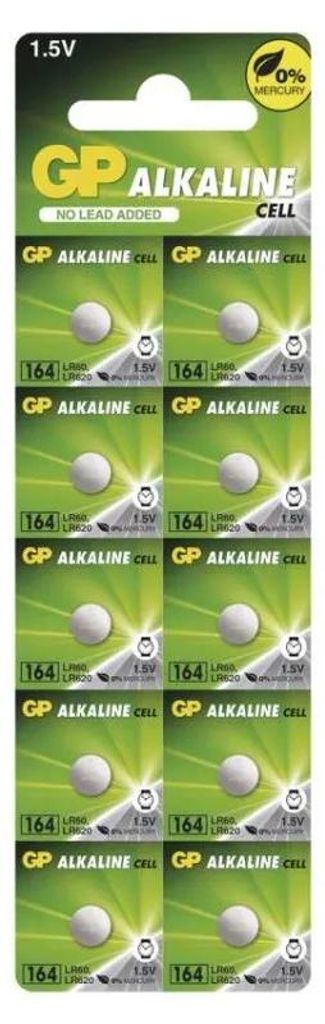 Pile bouton alcaline GP164 LR-621/ 10 pièces/paquet Prix Image du produit 