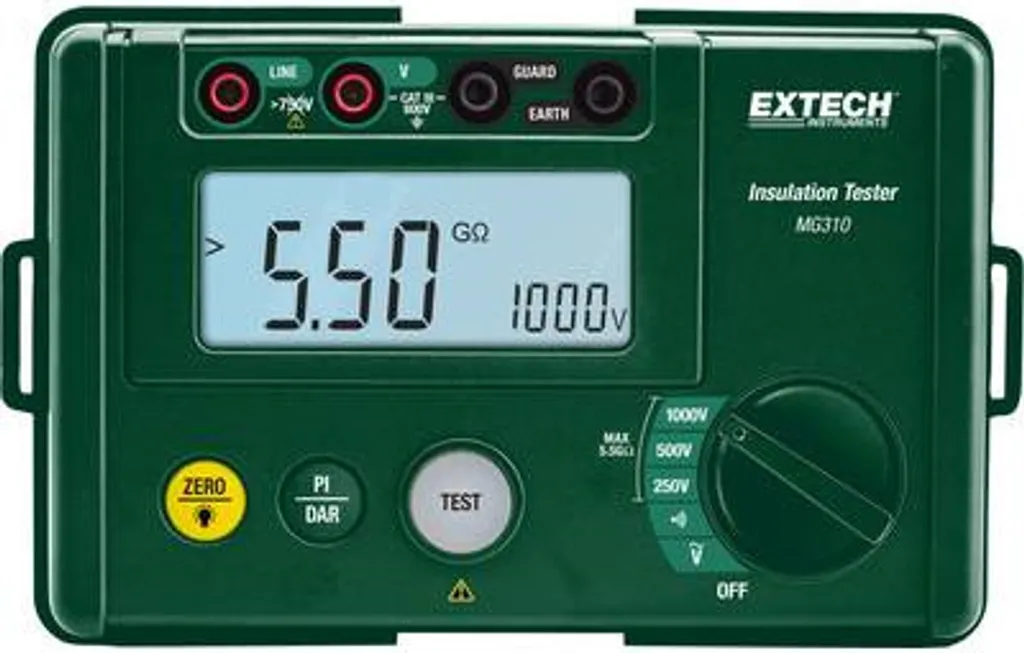 Mégohmmètre numérique Extech MG310 pour test de résistance 1000V Pro