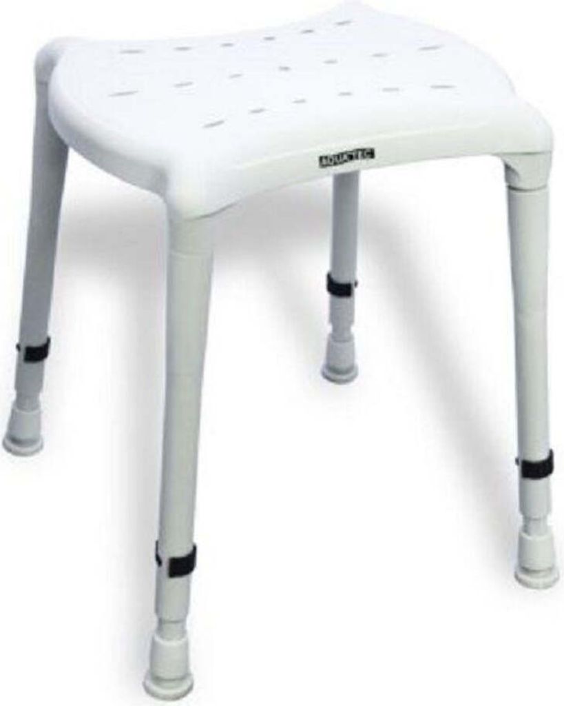 Duschhocker AQUATEC DOT mit 2 Auschnitten SH 40-55cm, Produktbild 