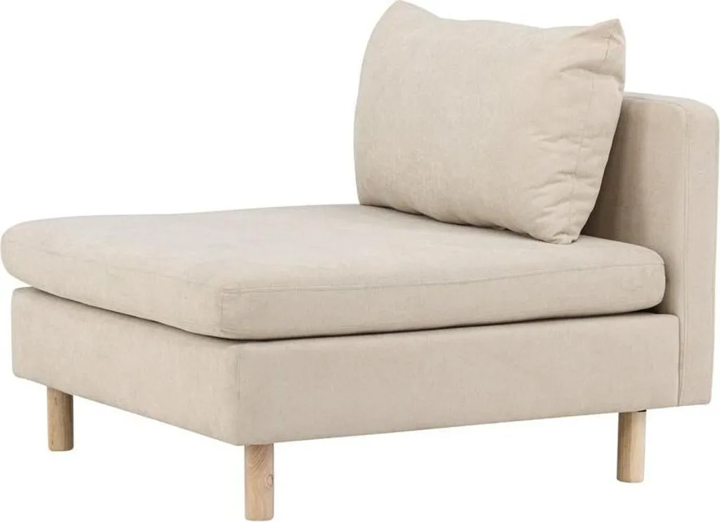 Chauffeuse centrale Zero beige : module de canapé modulable design 95cm - 14
