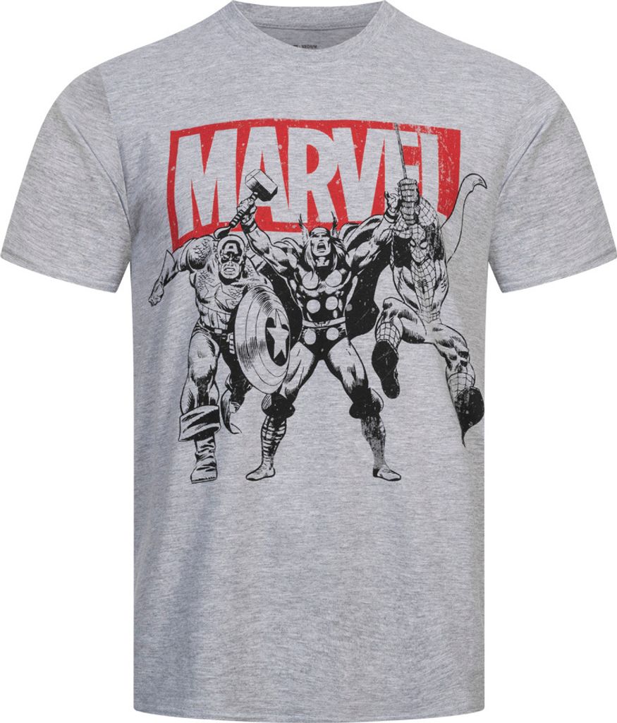 XL|MARVEL Trio Heroes Herren T-Shirt FBMTS302SPO