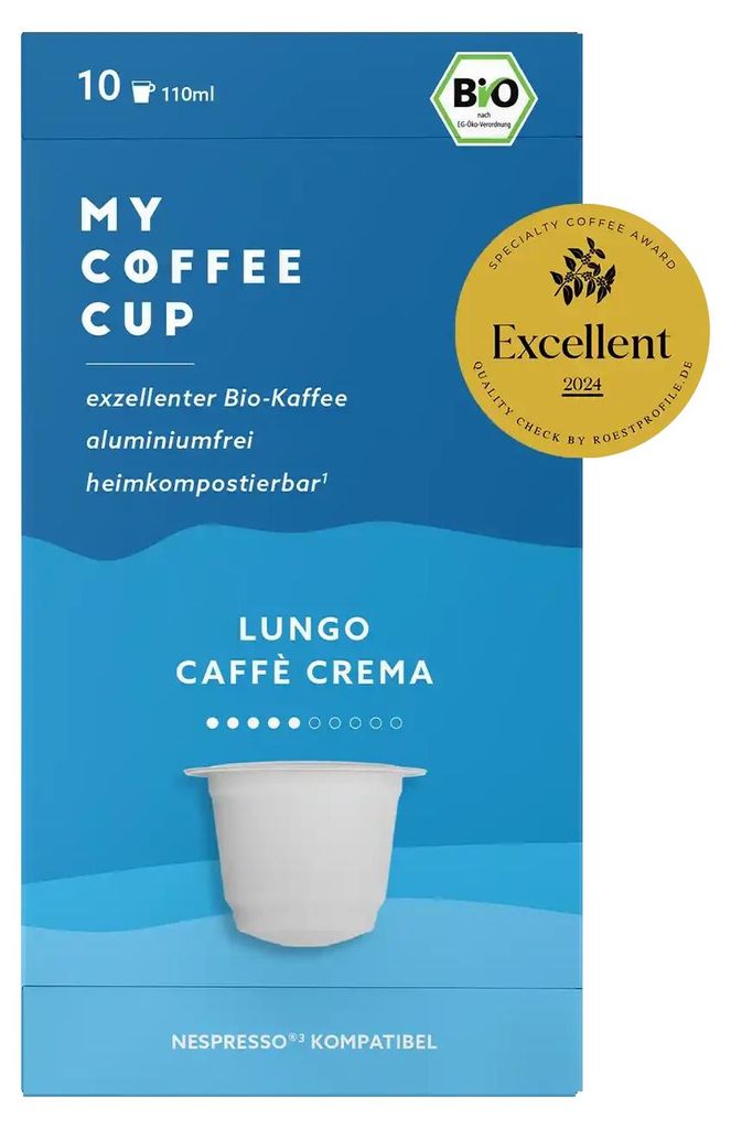 My Coffee Cup - Lungo Caffè Crema – 10 Kapseln Produktbild 