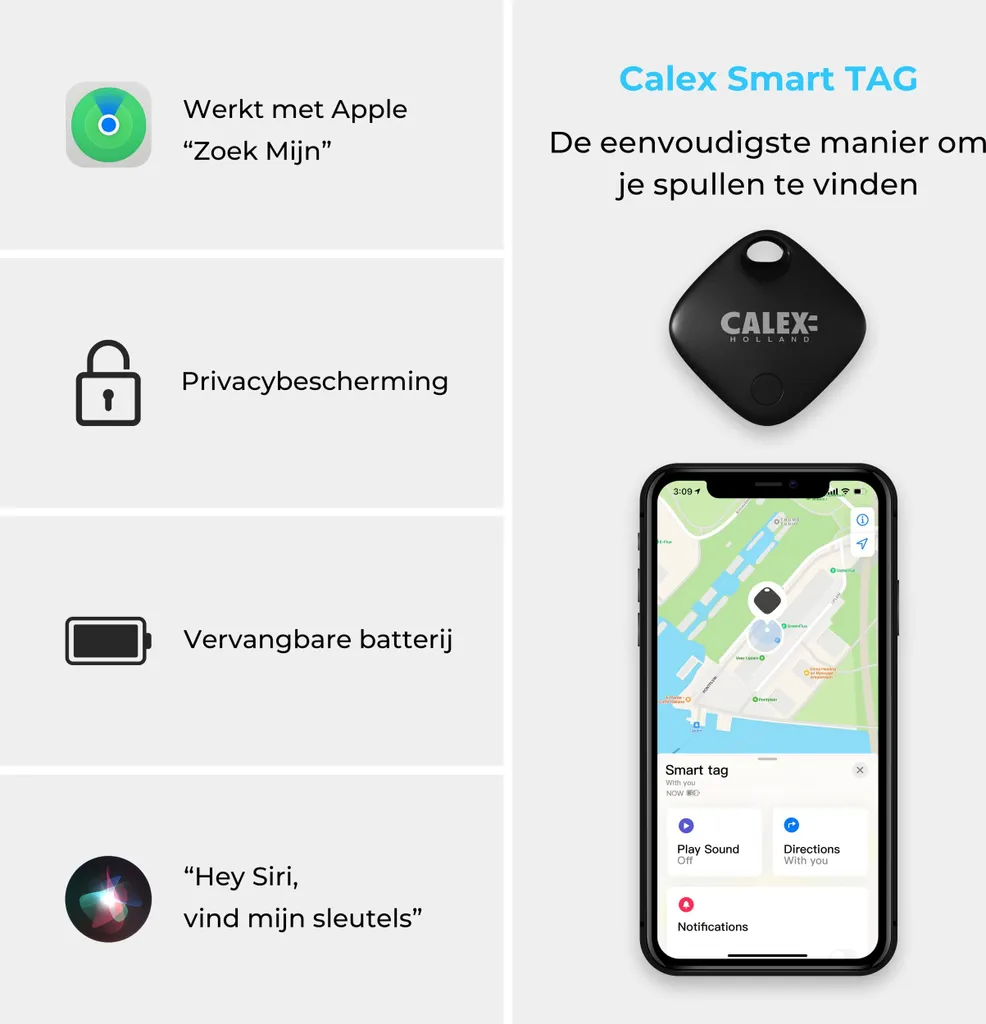 Smart tag - CALEX - Bluetooth tracker - Compatible with Apple - 4