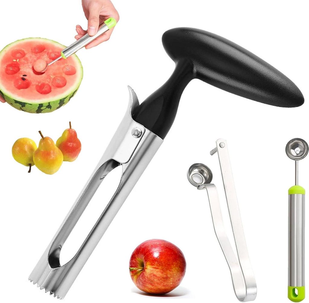 Professioneller Kirschentkerner mit ABS-Griff und Edelstahl-Apfel- und Melonenausstecher