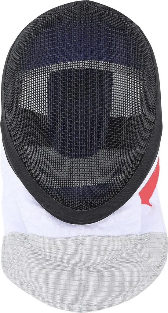 Casque d'escrime noir avec bavette rembourrée pour compétition - XL