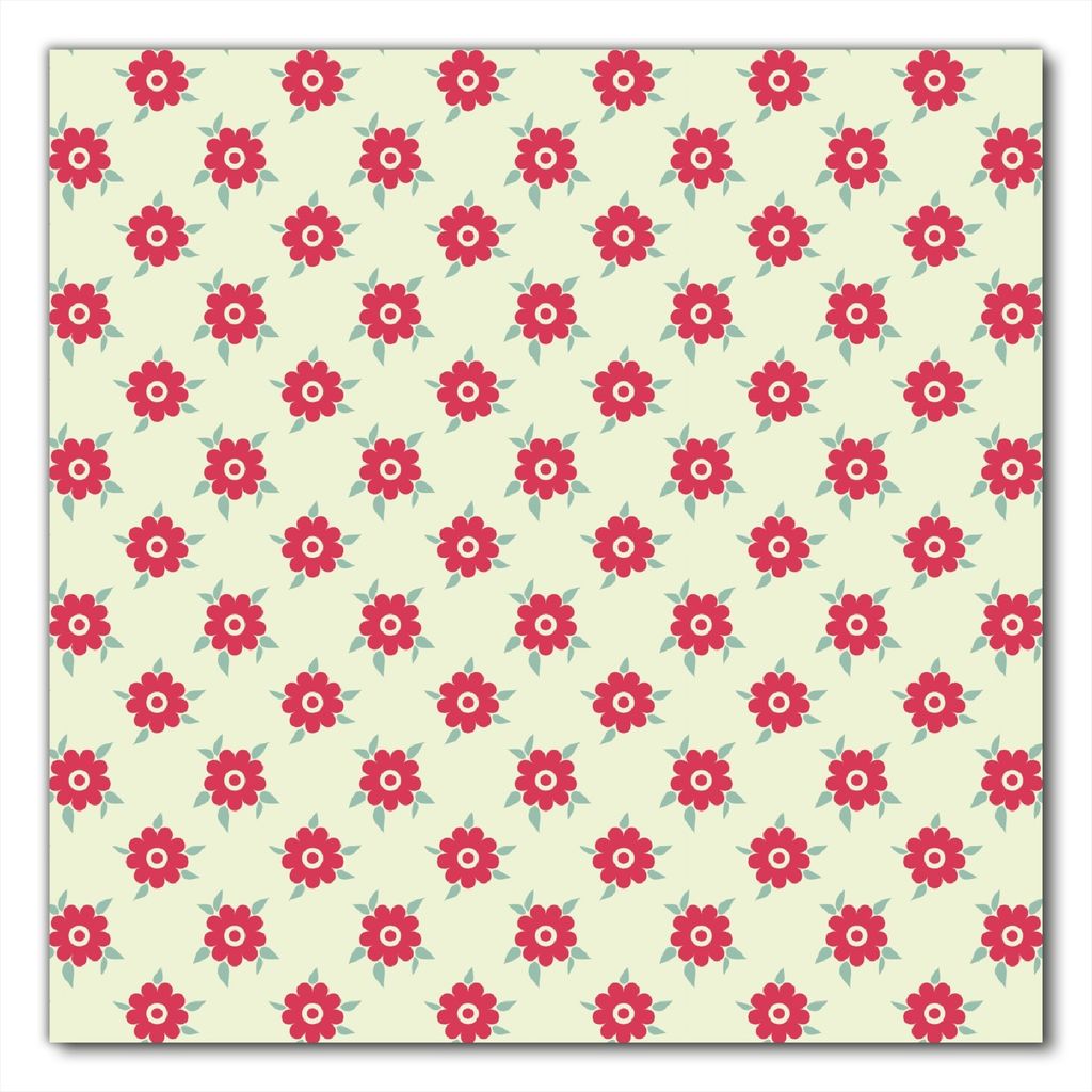 Wallario selbstklebende Möbelfolie/ Tischdecke für Innen und Außen, Größe: 60 x 60 cm - Muster mit Blüten und Blättern