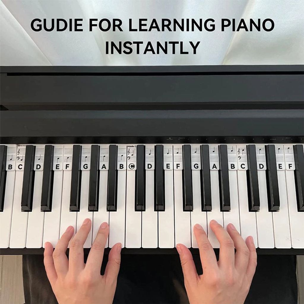 INF Odnímatelné štítky na piano a klávesnici 61 kláves Bílý Obrázek produktu 3