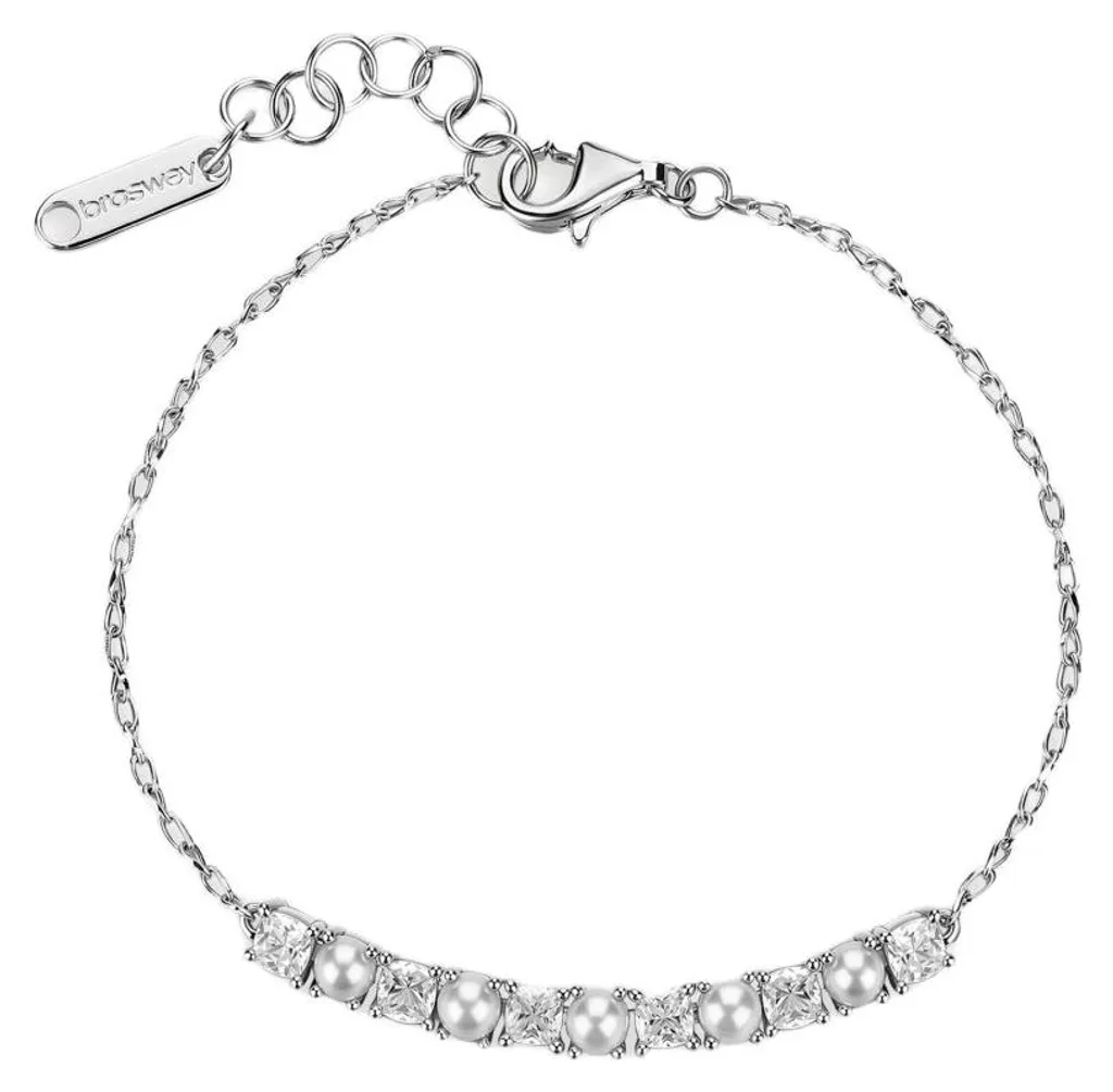 Bracelet en argent avec zircons et perles Infinite White Fancy FIW172