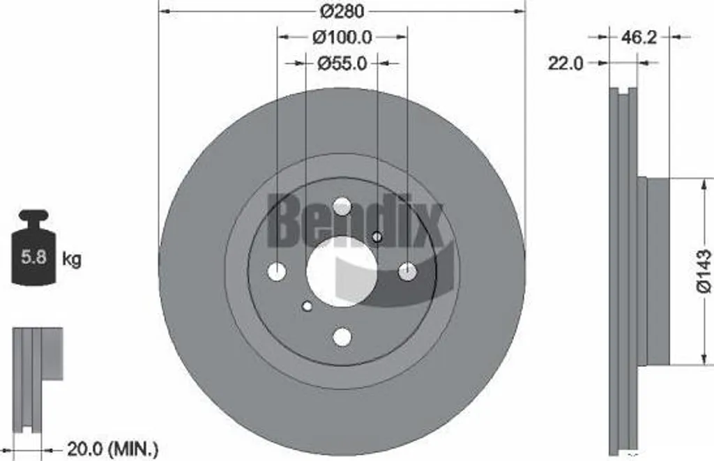 Finies les vibrations au freinage : Disque BENDIX BDS1514 pour Yaris