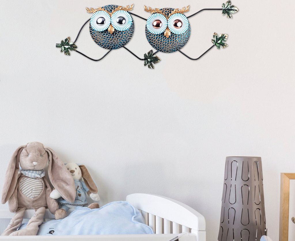 Wallity, Owl- TNL1735, Bunt, Sonstige Wohndekorationen, 77 x 28 cm, 100% Metall (Dicke: 1