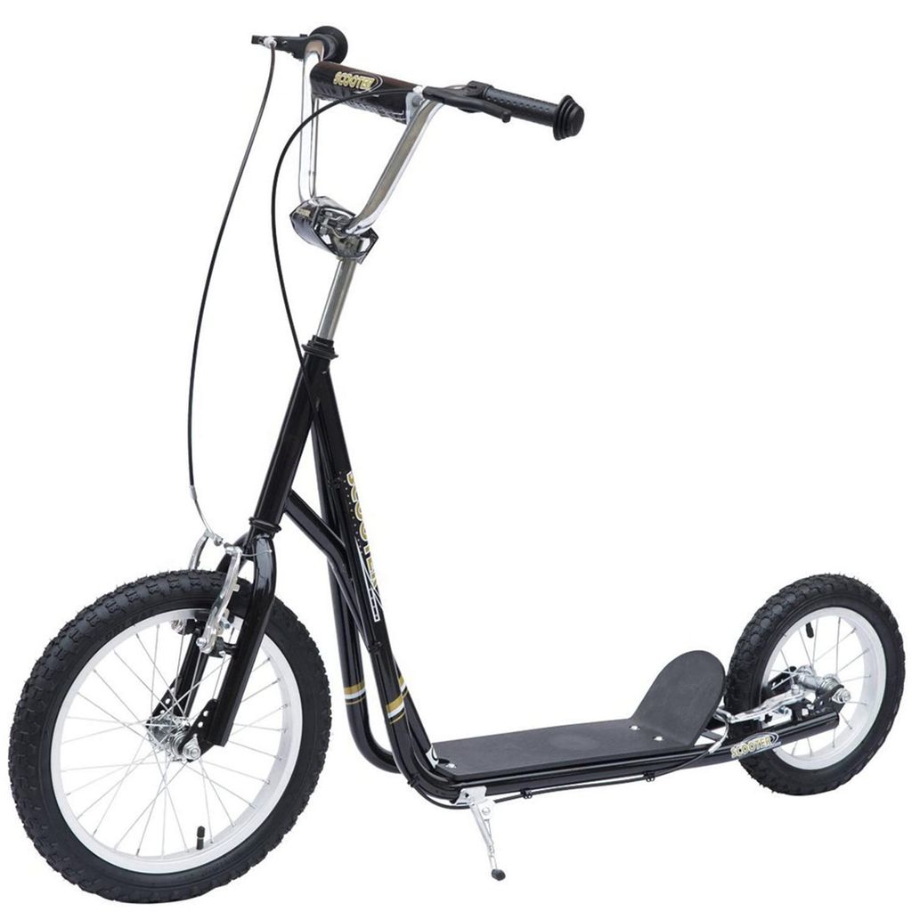 Roller Kinderroller mit Luftreifen Handbremse, 16 Zoll Tretroller Höhenverstellbar Kickscooter für Jungen und Mädchen ab 5 Jahre Kickboard Cityr...