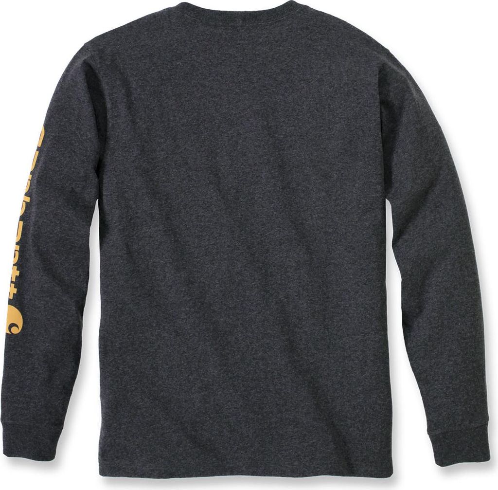 CARHARTT Bekleidung Carhartt Long Sleeve dunkelgrau/orange dunkelgrau/orange Größe