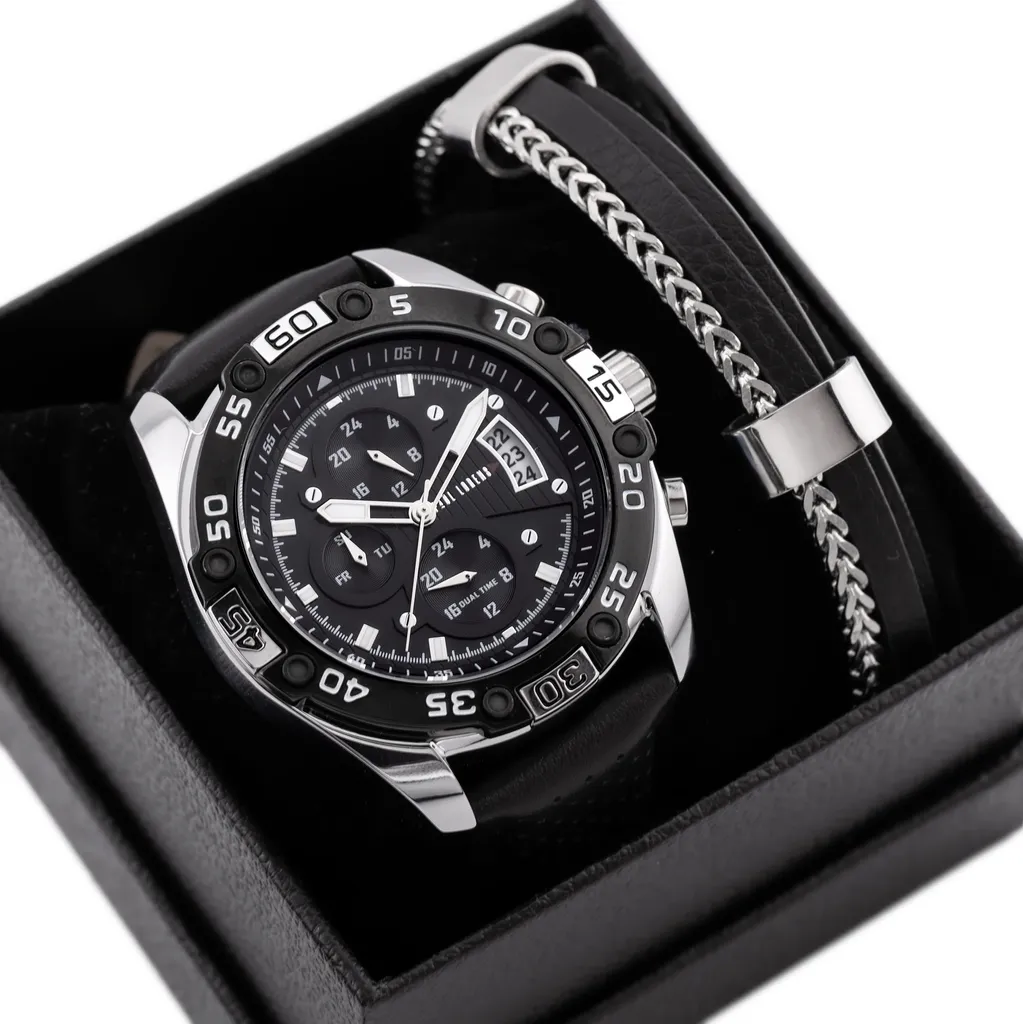 Paul Lorens Uomo zg375e: Orologio + Bracciale per un Look Business
