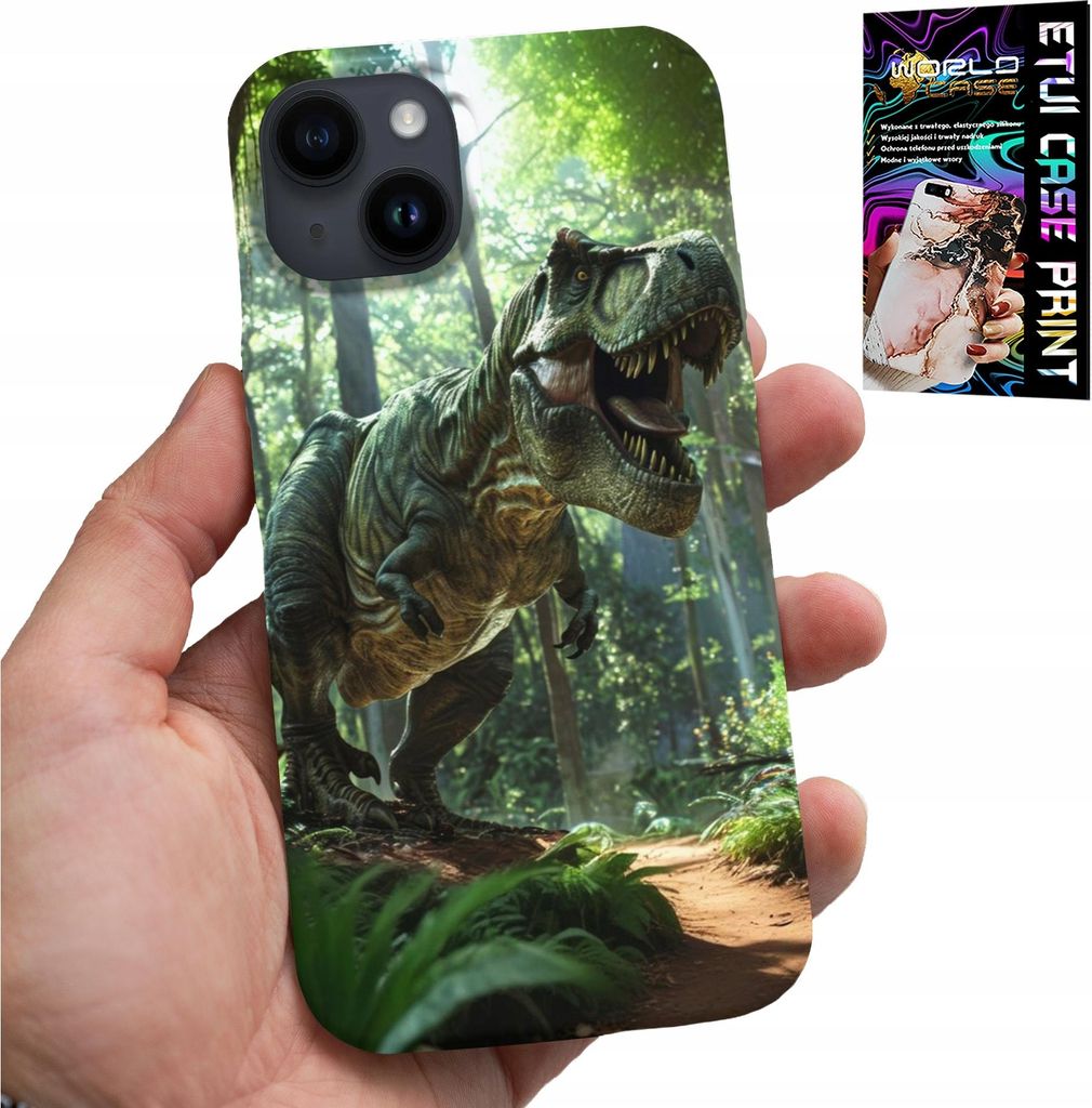 Hülle Für Iphone 14 - Dino Dinosaurier Tyrannosaurus Hülle + Glas