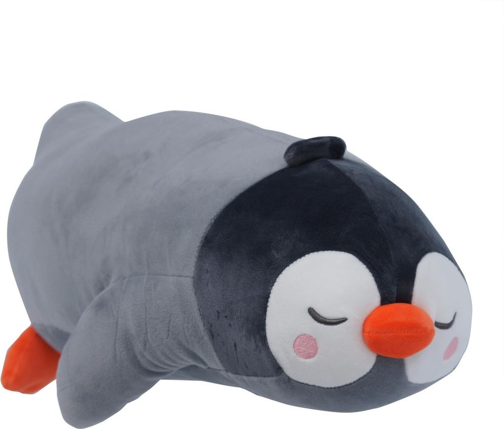 UNUS Seitenschläferkissen Kuschelkissen Pinguin mittel in Grau
