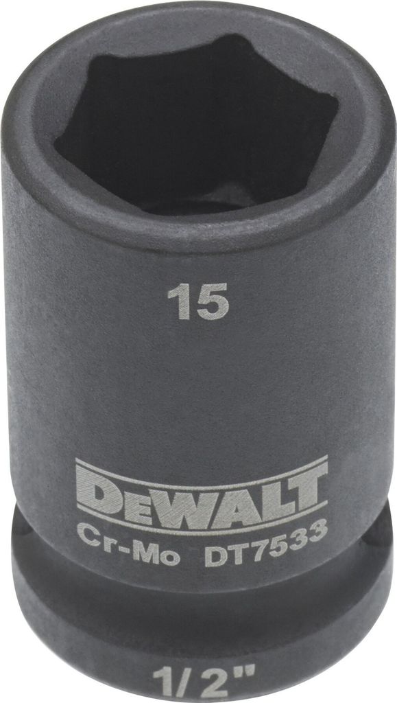 DeWalt Steckschlüssel kurz 15 mm 1/2 schlagfest