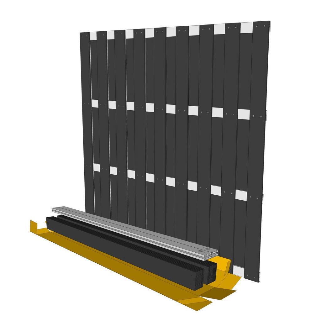 Milano Line WPC Sichtschutzzaun 5er Set bestehend aus 5x Produktbild 