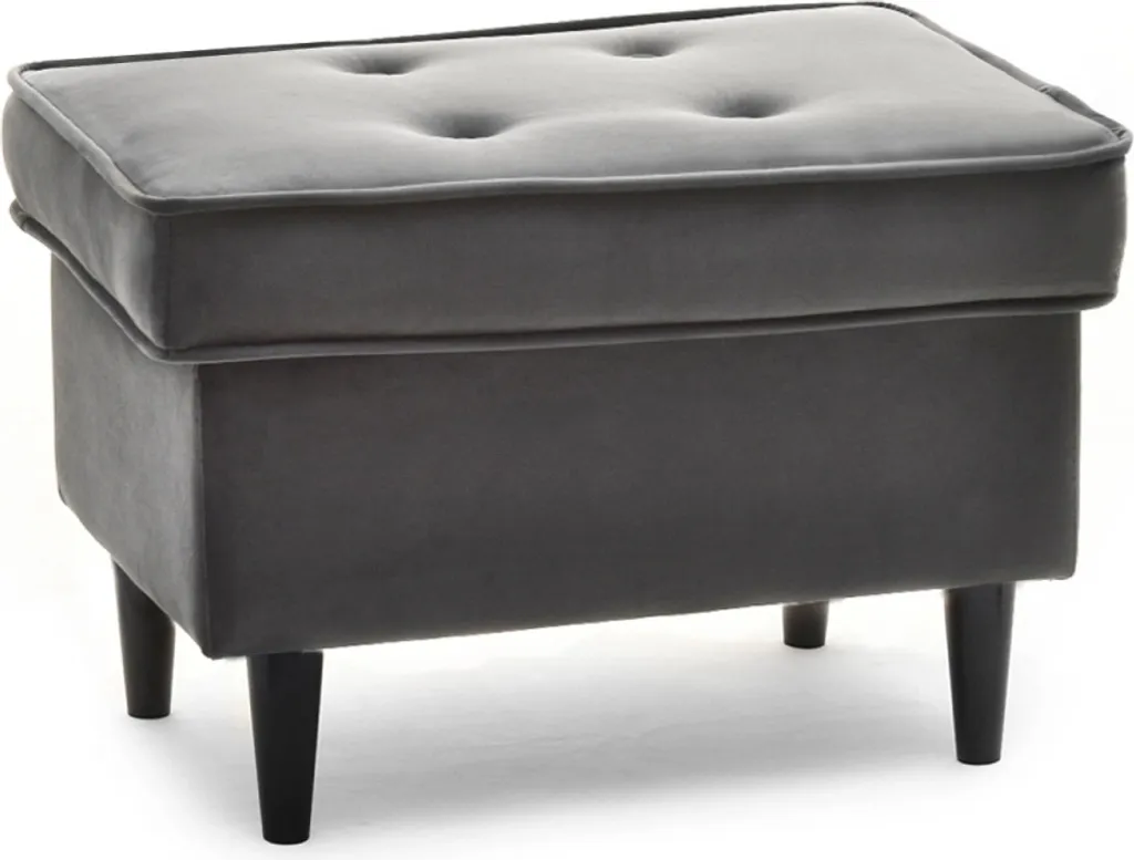 Tabouret de cuisine DENIZ rembourré gris - Idéal pour îlot central