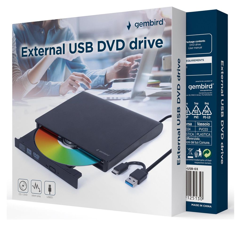 Gembird DVD-USB-031 gembird DVW EXT SLIM DVD-USB-031 black Imagen del producto 